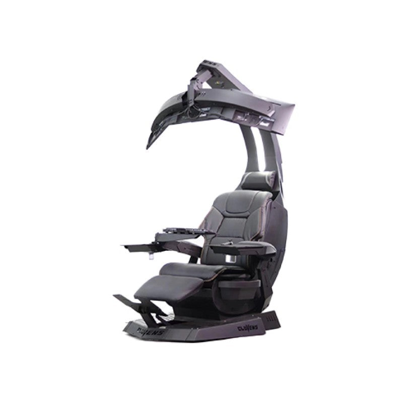 Cluvens Manticore Gaming Cockpit — reclined zero-gravity position