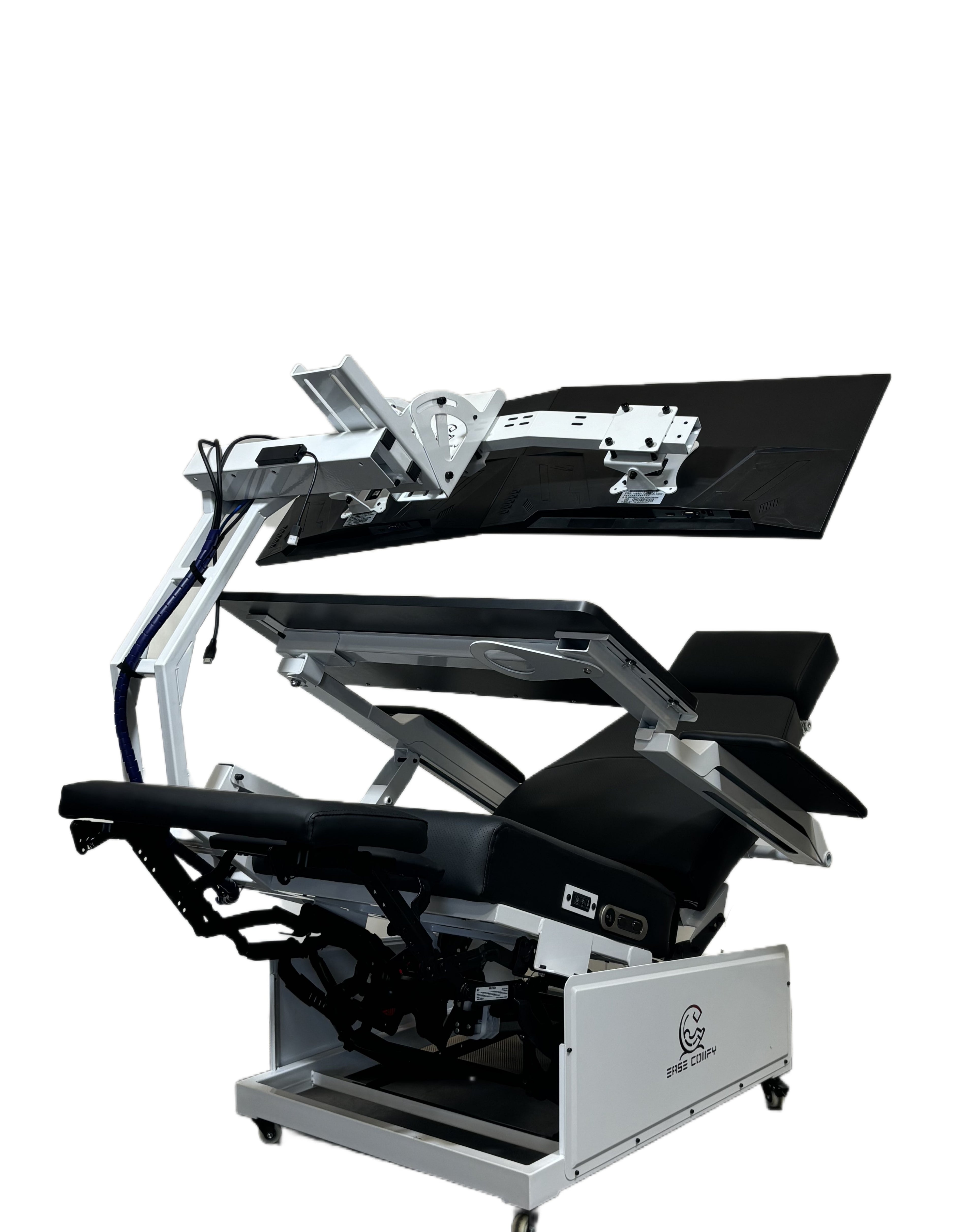 Ease Trio 3 Gaming Cockpit - Hero shot with triple monitor setup